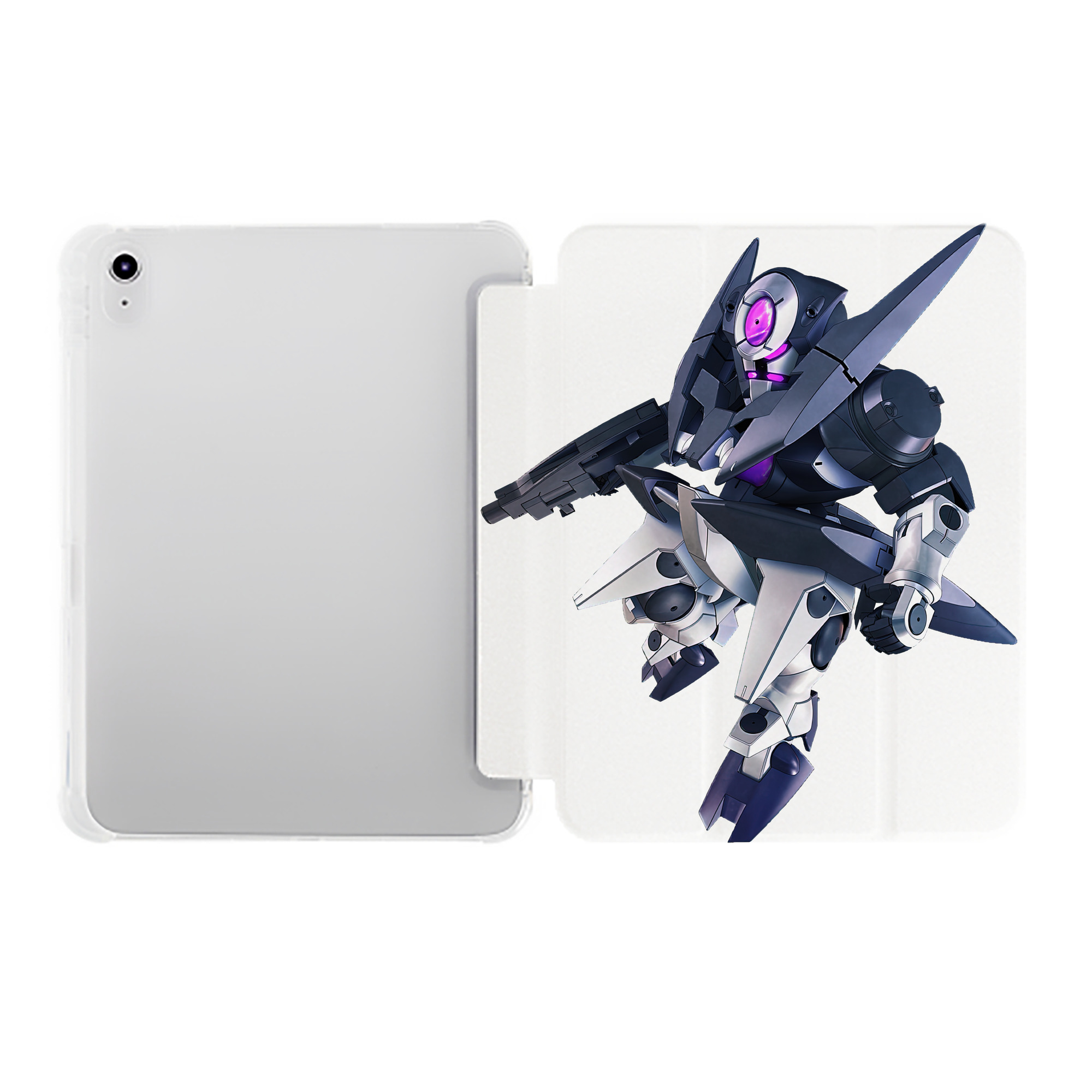 （画像用） 機動戦士ガンダム Mobile Suit Gundam IPad ケース ペン収納付き 三つ折りスタンド PUレザー×シリコン 対応機種9.5/10.5/10.9インチ